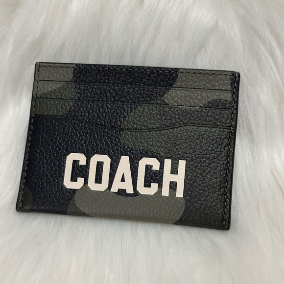 COACHCARD CASE WITH CAMO PRINT AND COACH GRAPHIC